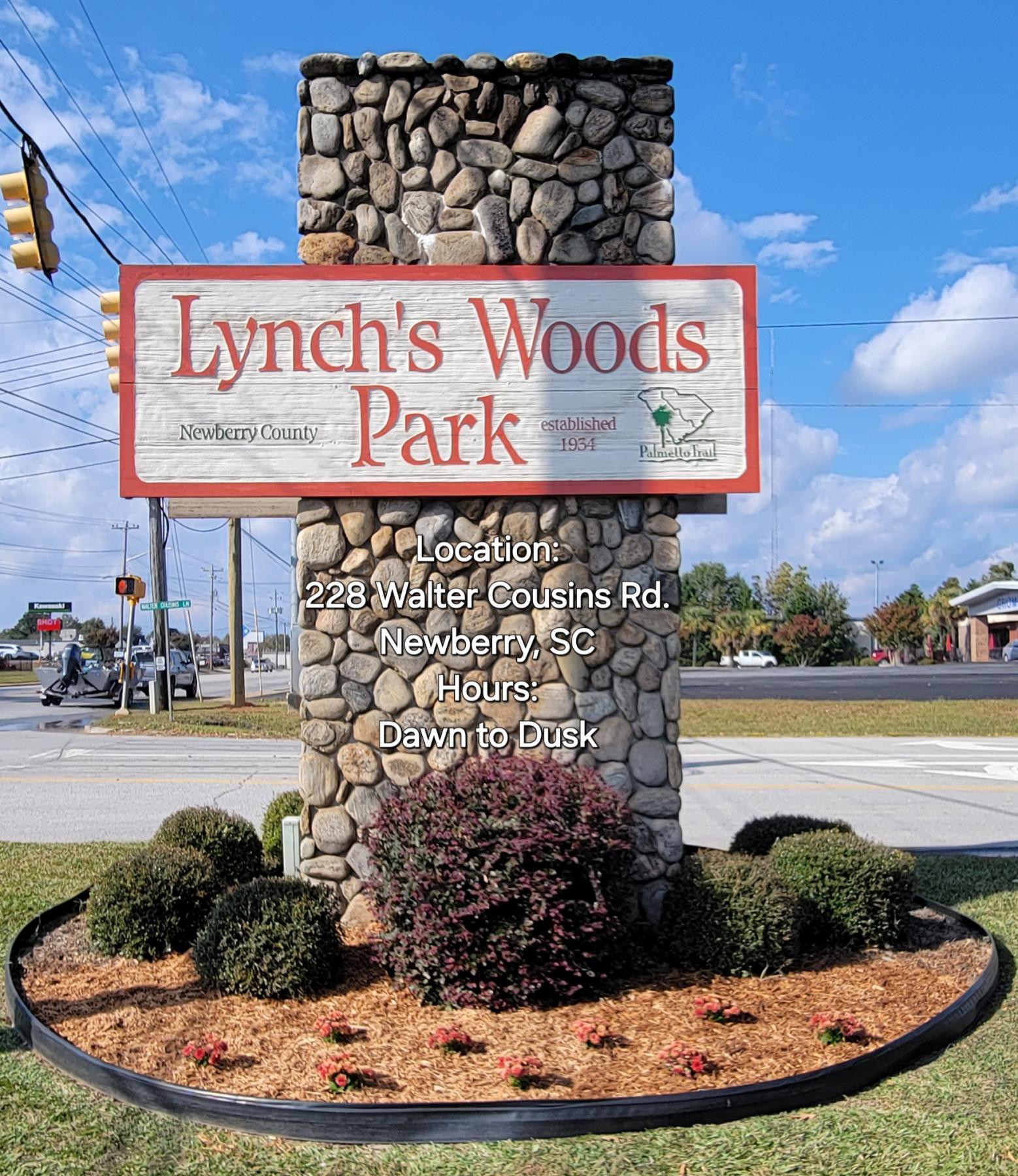 Lynch's Woods Park Sign